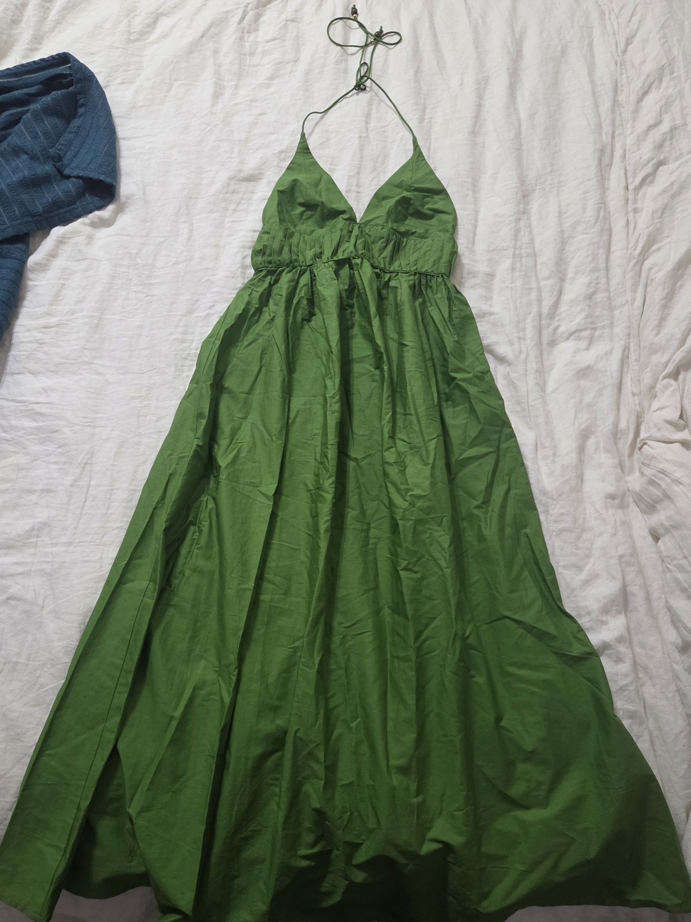 H&M Green Halter-Style Maxi Dress